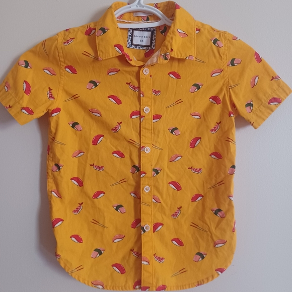 Forever 21 Boys 5/6 Button Up Sushi Shirt - Picture 1 of 5